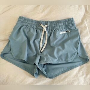Vuori Blue Athletic Shorts with Elastic Waistband